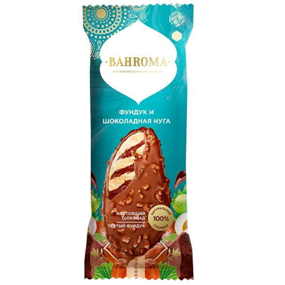 "BAHROMA" эскимо пломбир халва в двойном шоколаде